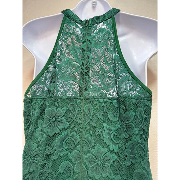 Vshow Womens Sleeveless Lace Halter Mermaid Maxi Dress Medium Green Holiday Part - Picture 13 of 16